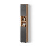 BADSCHRANK Ronco Anthrazit gestreift 30 x 192 cm - Eichefarben/Anthrazit, Holzwerkstoff (30/192/30cm) - Livinity®