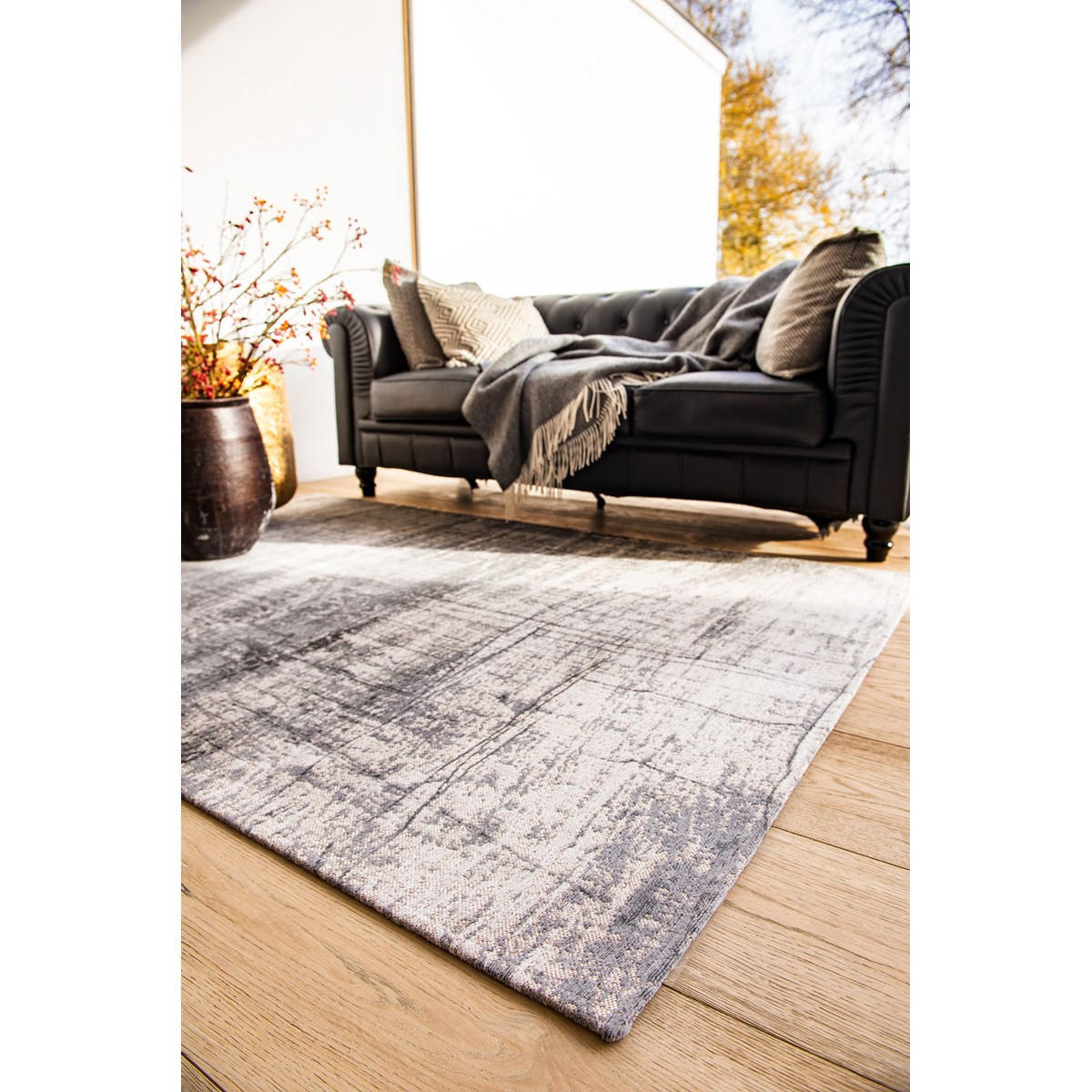 TEPPICH Wohnzimmer- und e aus Baumwolle Mad Men – Jersey Stone Grau 200 x 280 cm - Grau, Naturmaterialien (200/280cm) - Novatrend