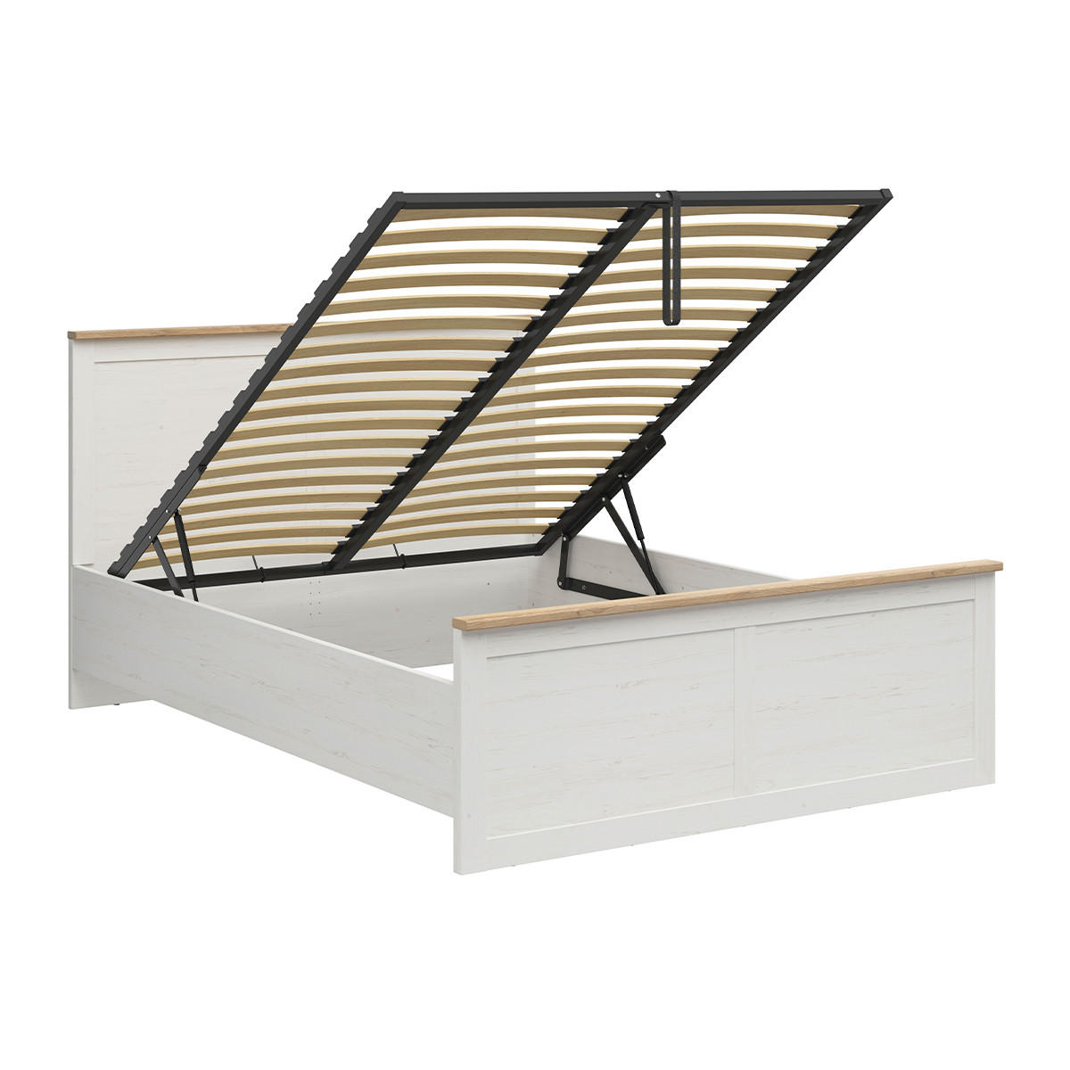 BOXSPRING POSTEL 160/200 Aksel Bílá - bílá, kompozitní dřevo (160/200cm) - Petits-meubles