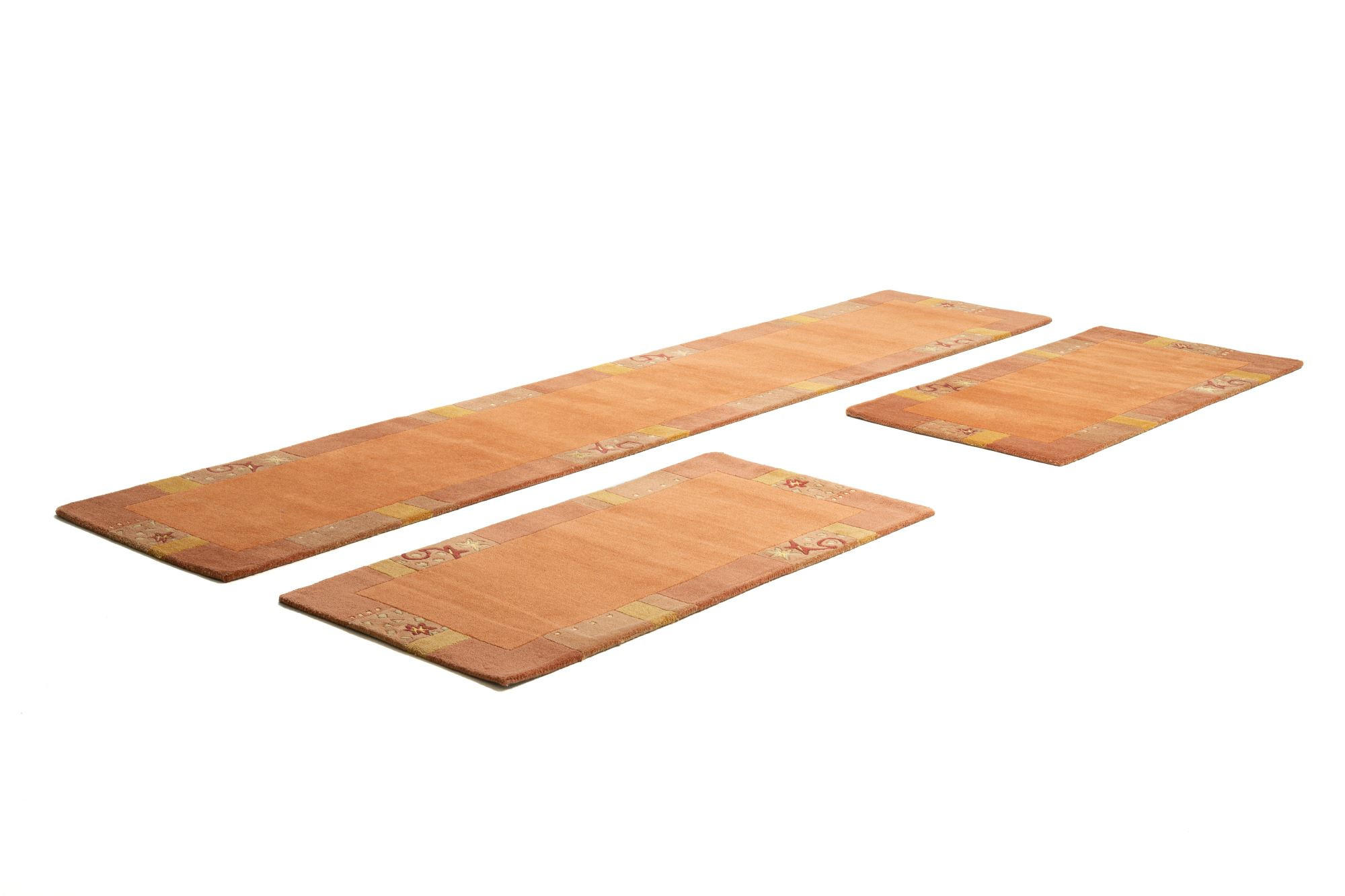 HANDTUFTTEPPICH Royal Ganges 70x620 cm - Terracotta, Textil (70/620cm) - THEKO