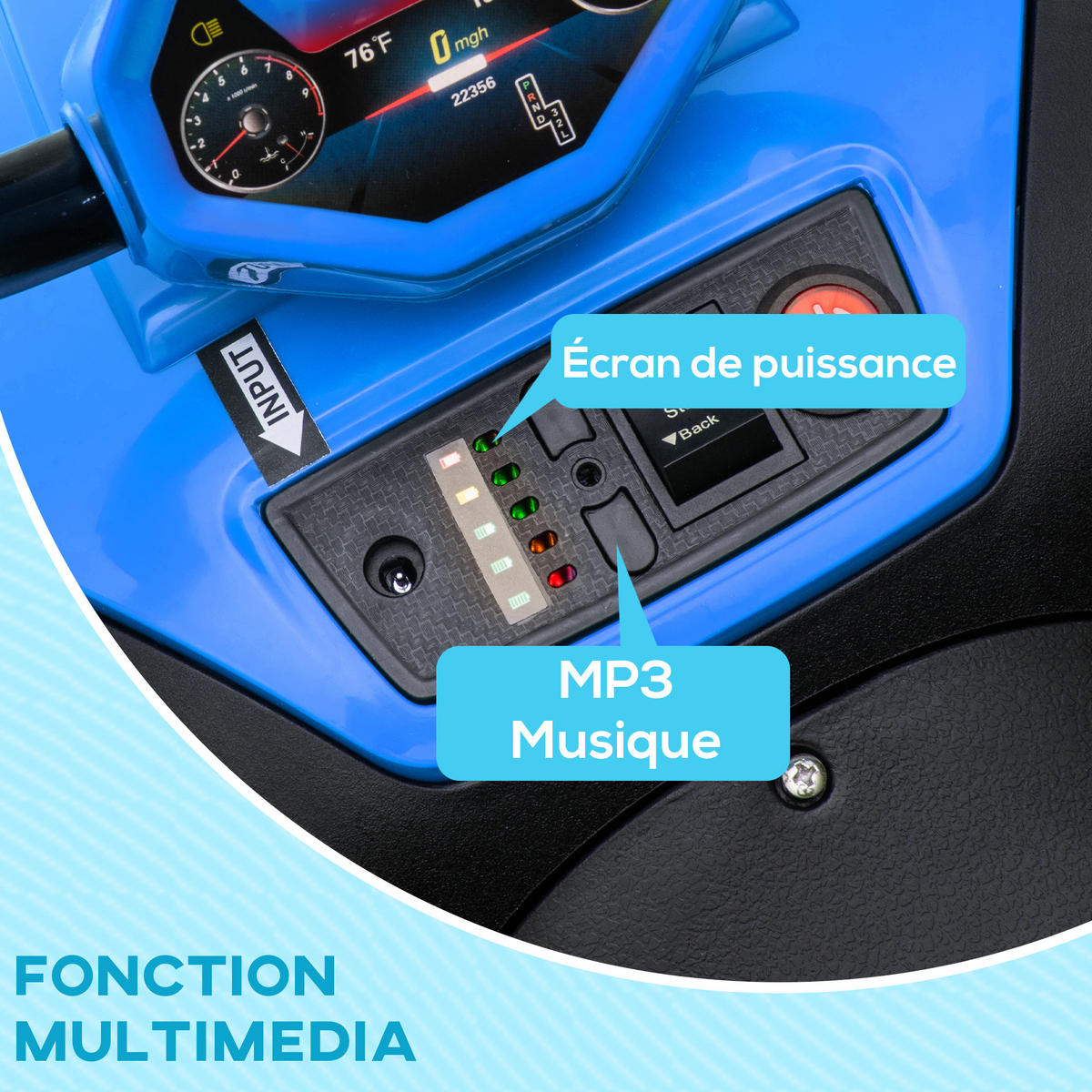 ELEKTRO-QUAD DE-13125 2 Motoren Blau - Blau, Kunststoff (85/55.5/62cm) - ComfortXL