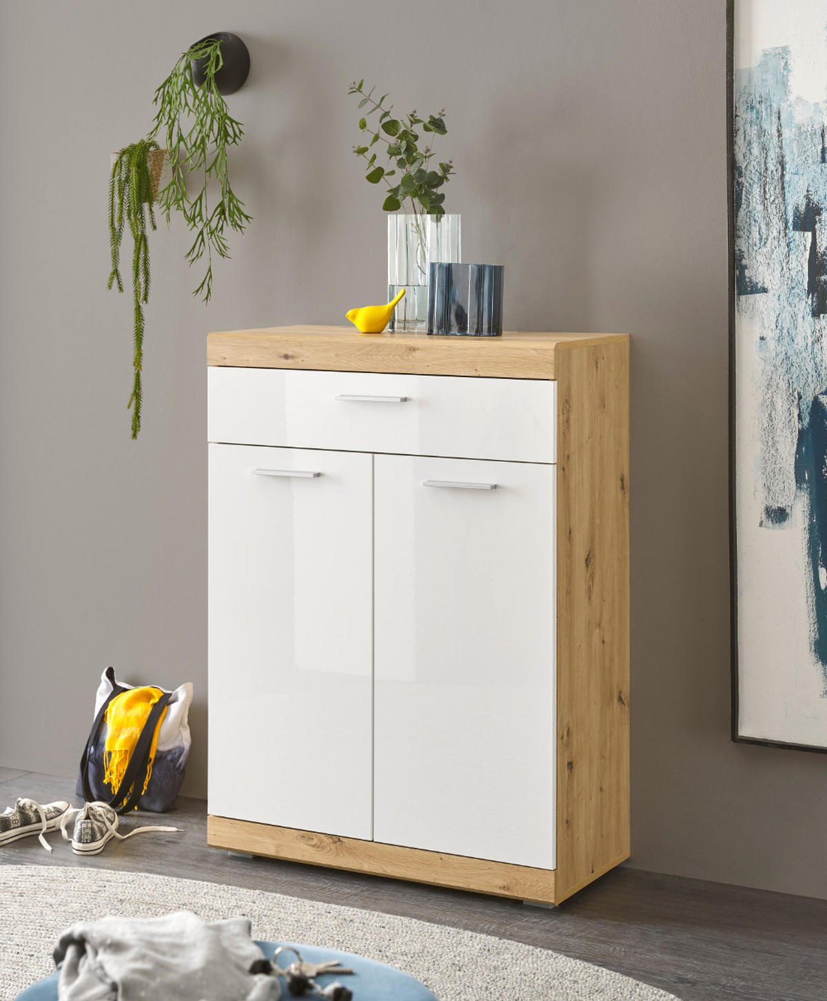 GARDEROBE 5-teilig in 255/195/38 cm - Weiß, Holz (255/195/38cm) - moebel dich auf