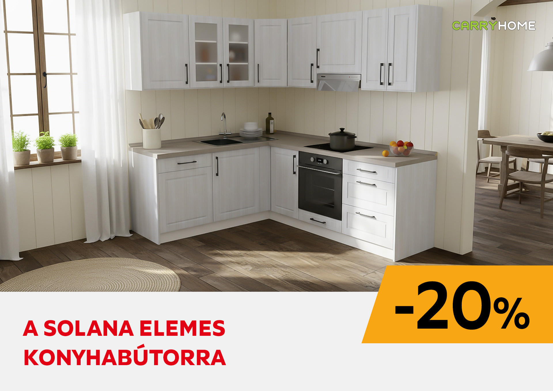 20% a Solana elemes konyhabútorra 