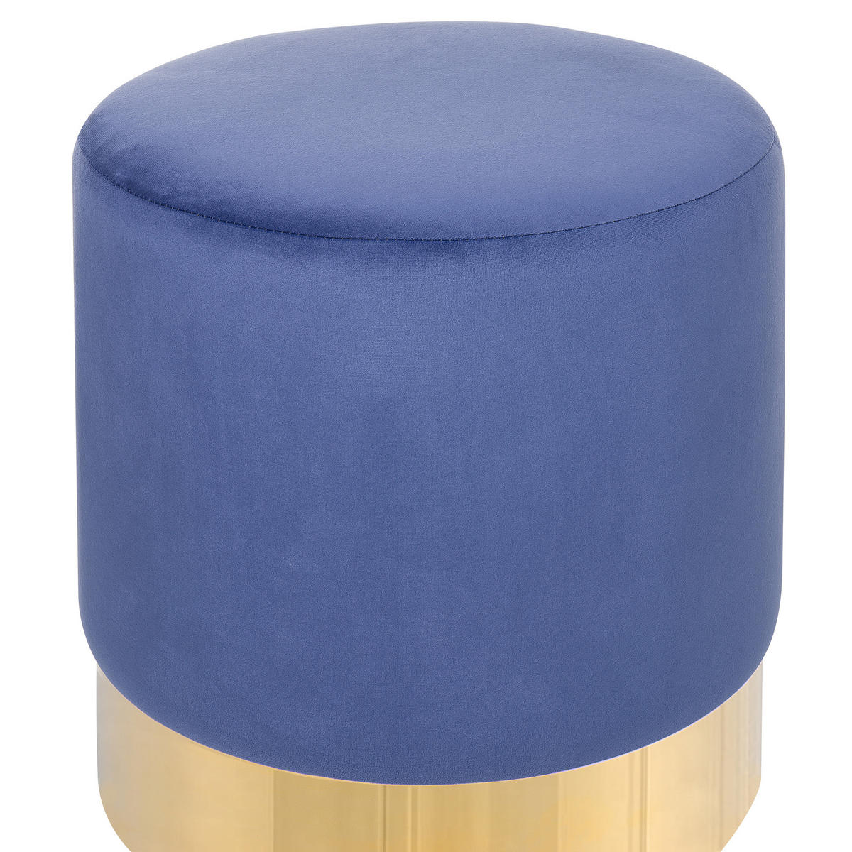 POUF Sophia 39/39/40 cm - Blau, Textil (39/40/39cm) - Beliani