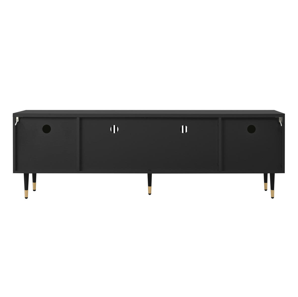 LOWBOARD 170/36/54 cm Schwarz aus MDF mit 4 Türen - Schwarz, Holzwerkstoff (36/54/170cm) - OKMYHOME