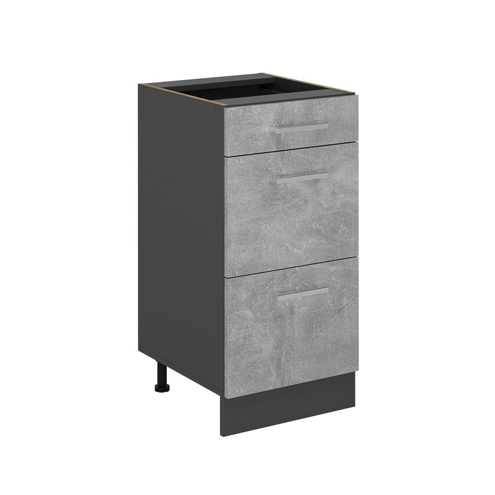 SPODNÍ SKŘÍŇKA KUCHYŇSKÉ LINKY R-Line Beton - šedá/antracitová, kompozitní dřevo (40/81.6/46cm) - Vicco