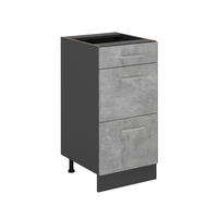 SPODNÍ SKŘÍŇKA KUCHYŇSKÉ LINKY R-Line Beton - šedá/antracitová, kompozitní dřevo (40/81.6/46cm) - Vicco