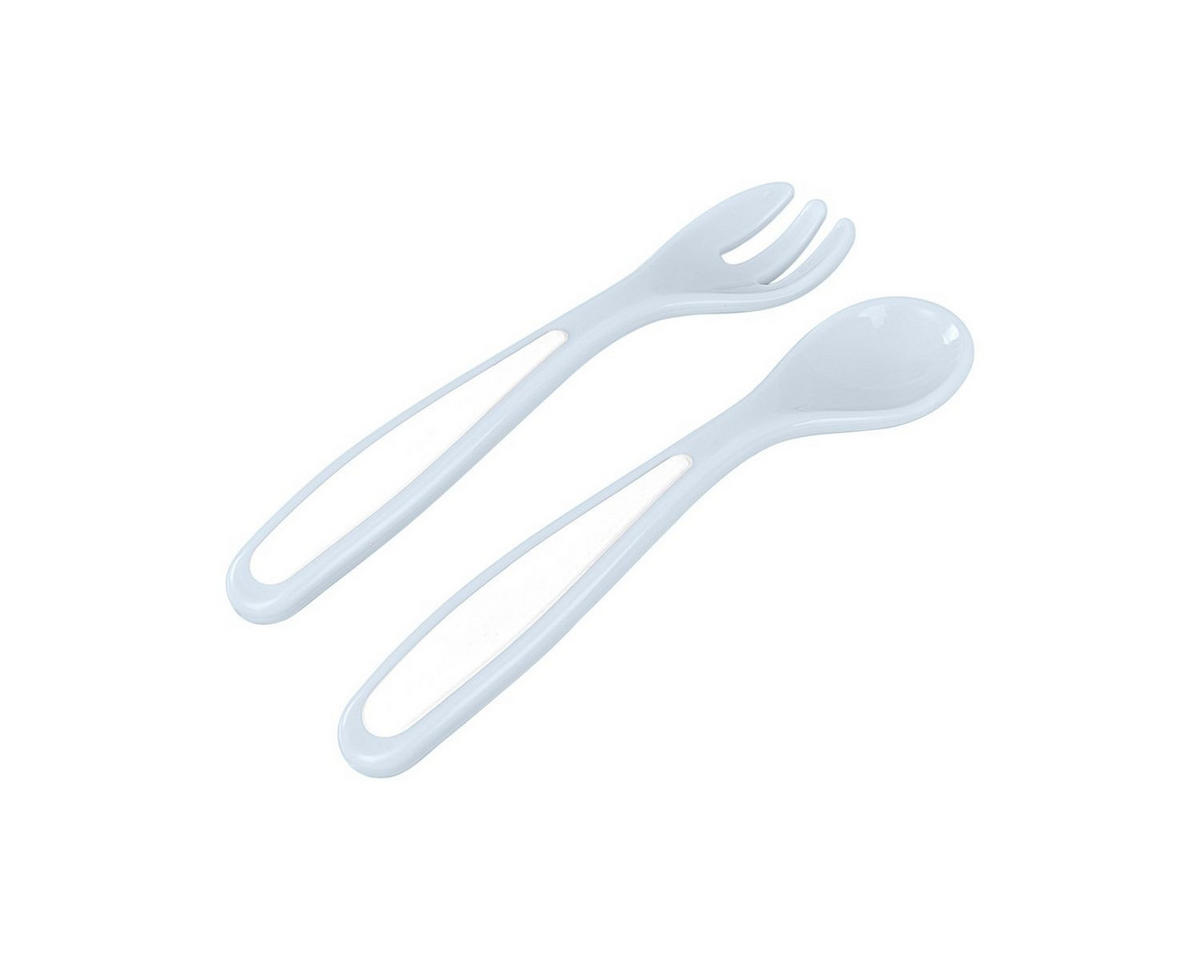 KINDERGESCHIRR 4in1 Schüssel-Set blau Deckel, Griffe, rutschfest, Saugknöpfe, 700ml, 700 ml, ab 6 Monate - Blau, Kunststoff (14/19/8cm) - Kikka boo