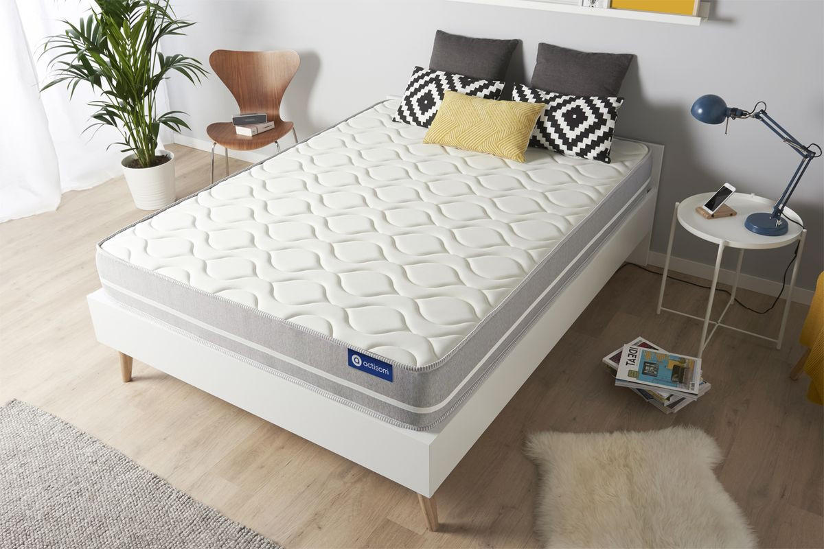 MATRATZE Actimemo touch Memory-Schaum 130 x 200 cm h1 - Weiß, Textil (130/200cm) - ACTISOM
