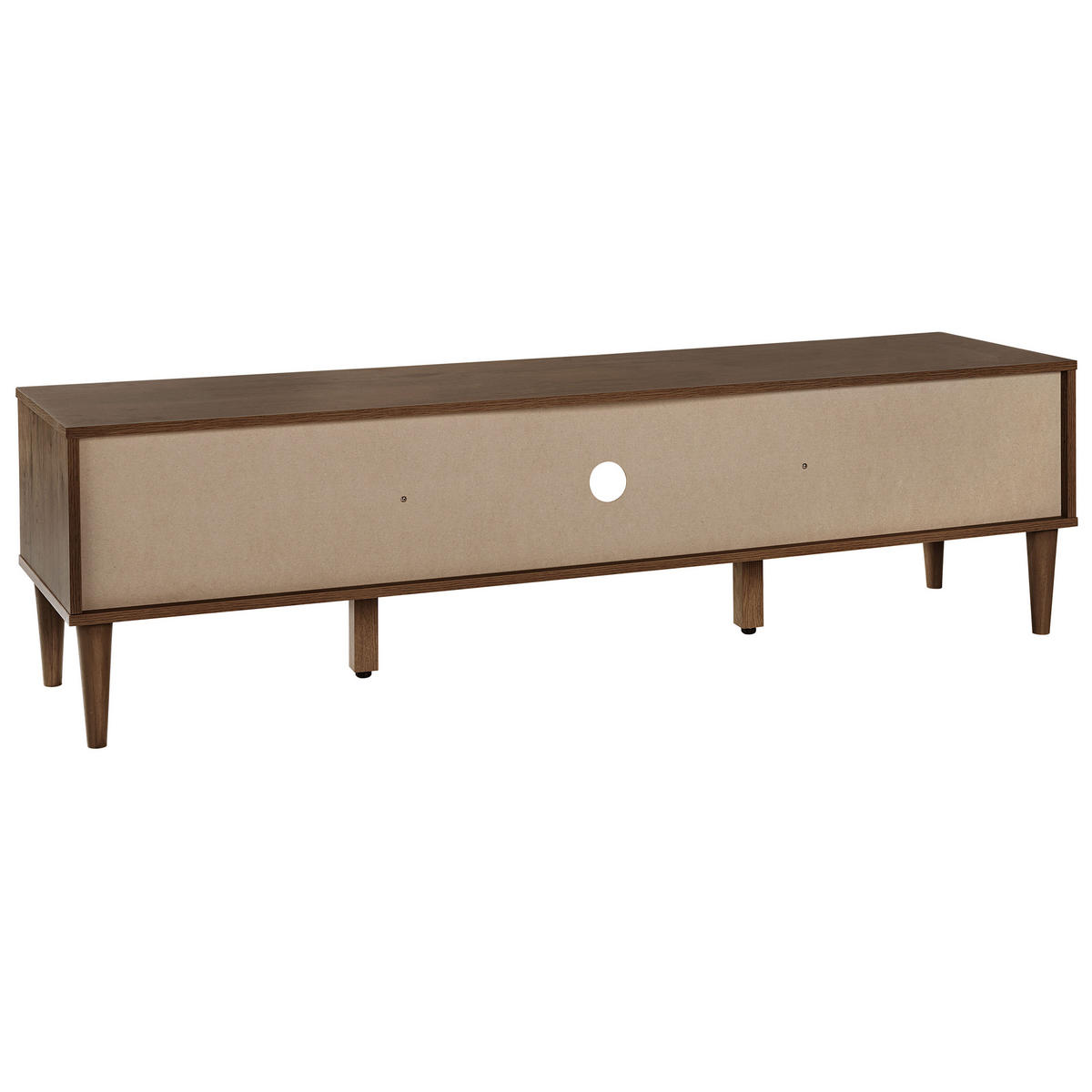 TV-MÖBEL Dunkler Holzfarbton Kayan - Dunkelbraun, Holzwerkstoff (160/46/40cm) - Beliani