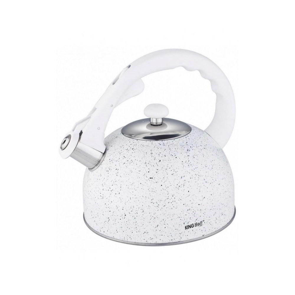 WASSERKESSEL Weiß 22/22/22 cm KH1407 - Weiß, Metall (22cm) - Kinghoff 