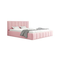 POLSTERBETT Detroit Komplettset - Rosa, Holzwerkstoff/Textil (120/200cm) - Fun Möbel