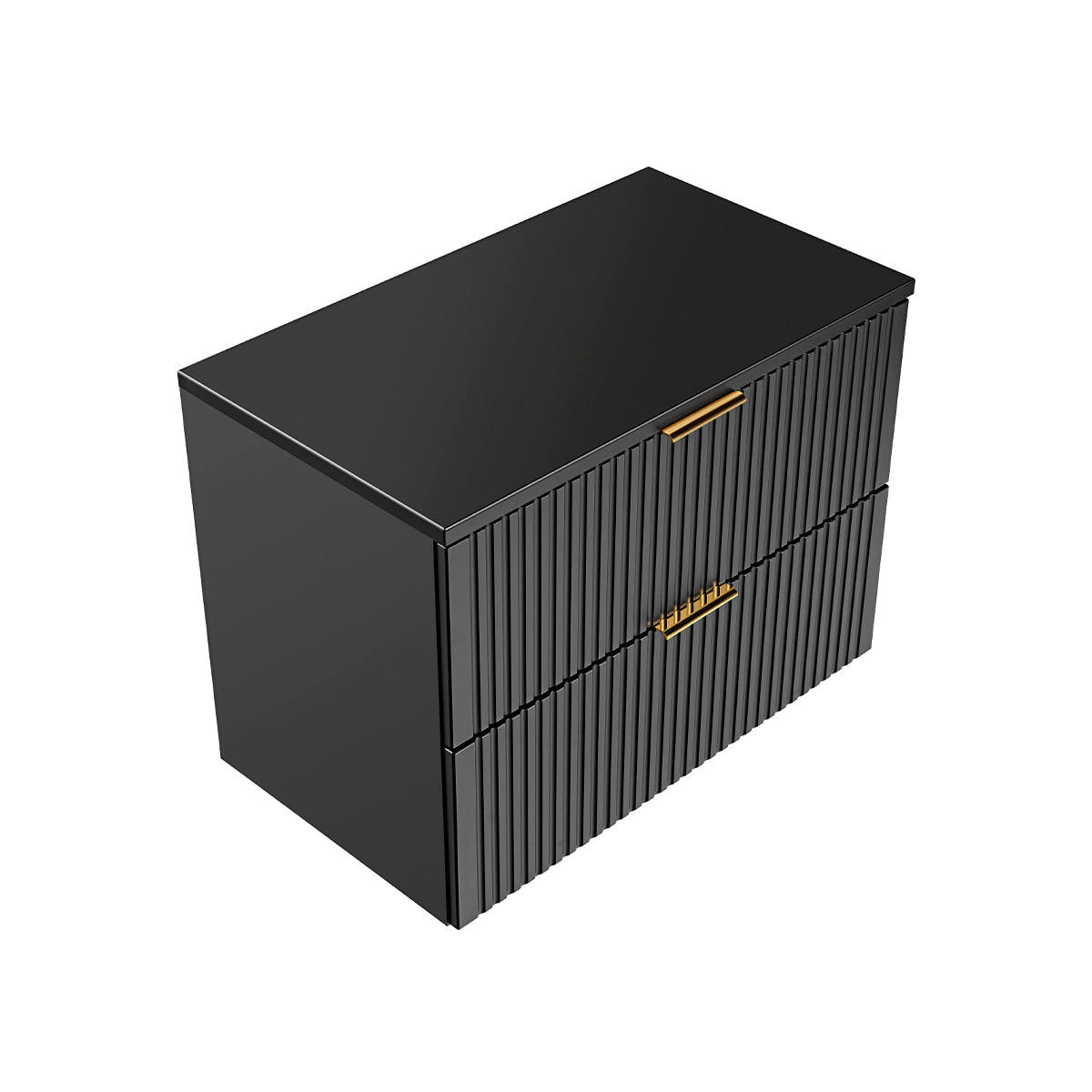 WASCHTISCHUNTERSCHRANK 80.6cm Adriel Mattschwarz - Schwarz, Holzwerkstoff (80.6/59/46cm) - Petits-meubles