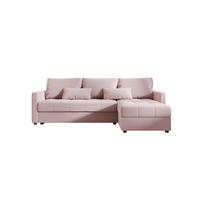 ECKSOFA MOS L BIS Cosmic 14 Rechts mit Schlaffunktion - Rosa, Textil (220/143cm) - Bedante