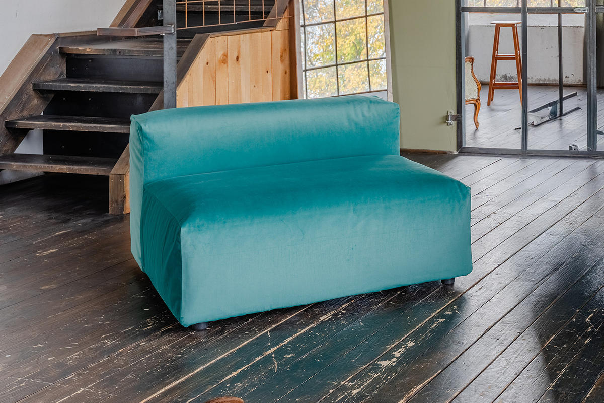 SESSEL MIA Grün Velvet - Schwarz/Grün, Kunststoff/Textil (120/72/120cm) - KAWOLA