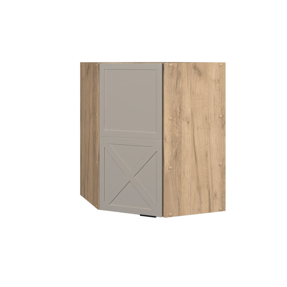 Vicco ECKHÄNGESCHRANK Grau, Honigeiche 57cm × 34cm × 72cm