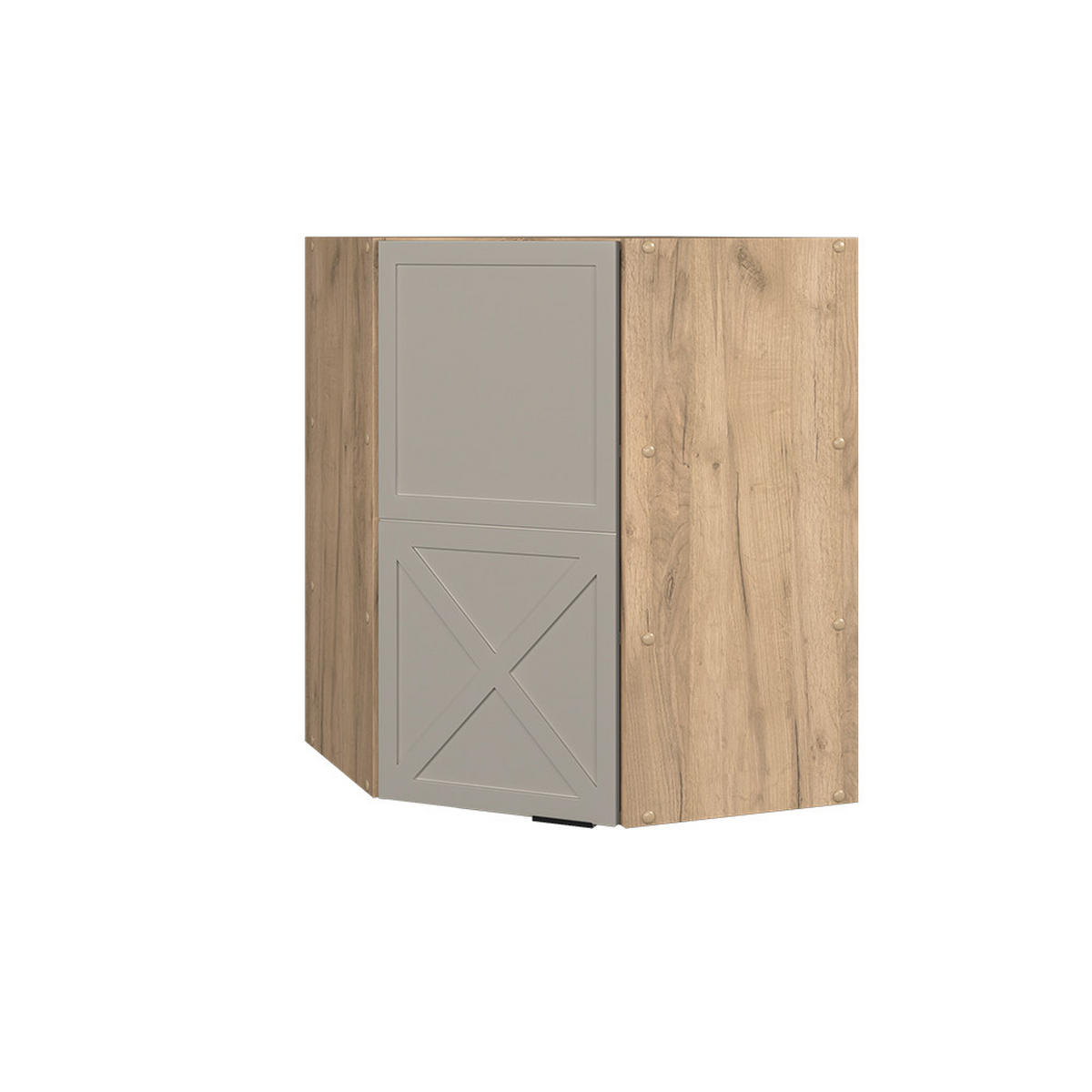 ECKHÄNGESCHRANK Fame-Line GrauBeige 57 cm - Honigeiche/Eiche Wotan, Holzwerkstoff (57/72/34.1cm) - Vicco