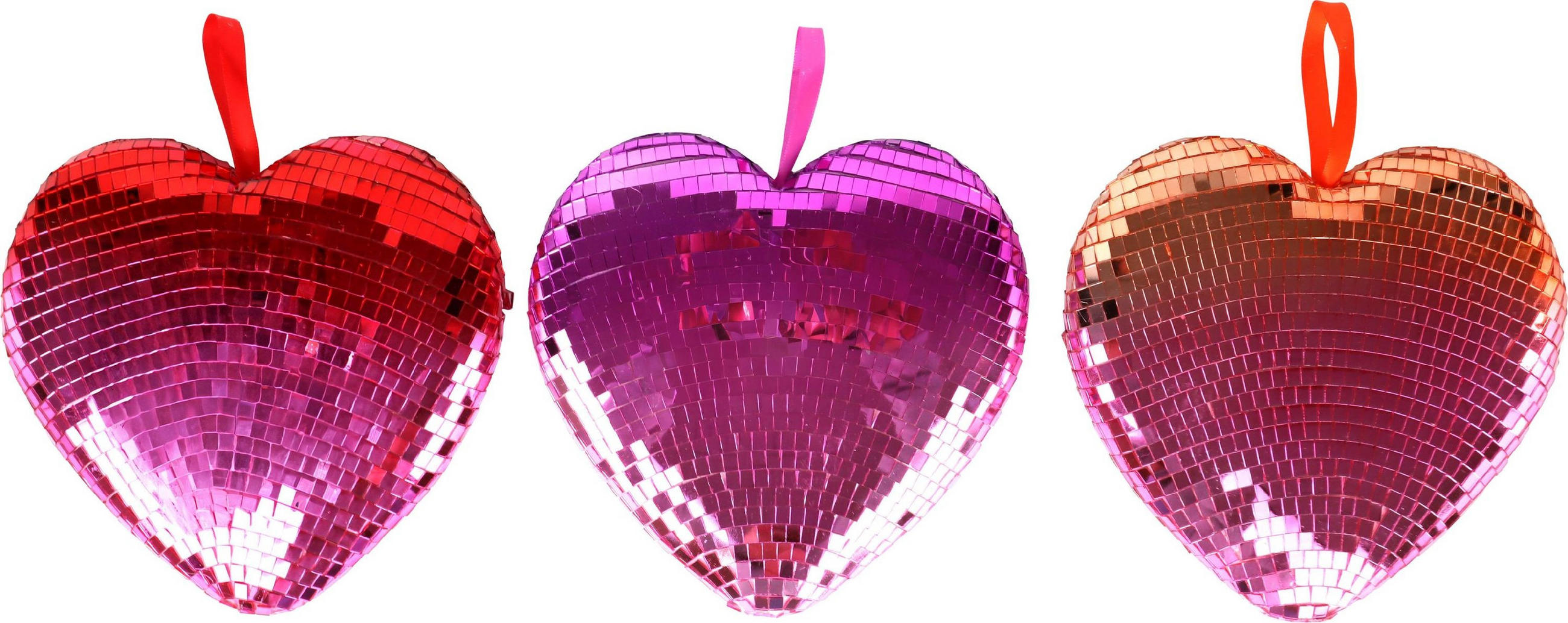 MOSAIKHERZEN Charming Hearts 3er-Set - Multicolor, Kunststoff (19/18/4cm) - FURNARO