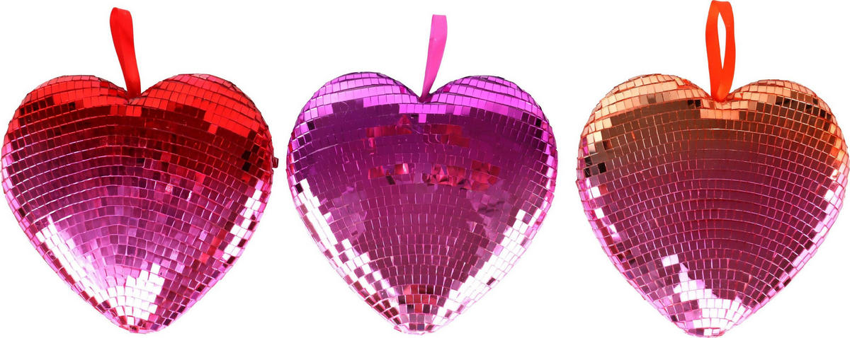 MOSAIKHERZEN Charming Hearts 3er-Set - Multicolor, Kunststoff (19/18/4cm) - FURNARO
