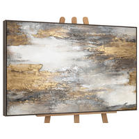 GEMÄLDE Sanfter Zeitfluss II Schattenfugenrahmen Grau 140x100 cm - Grau, Holz (140/100cm) - YS-art gallery