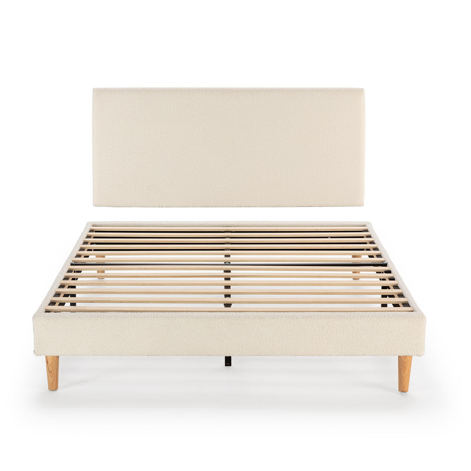 POLSTERBETT + Kopfteil 160x200 cm Niebla, Beige - Beige, Textil (90/160cm) - VS Venta-stock
