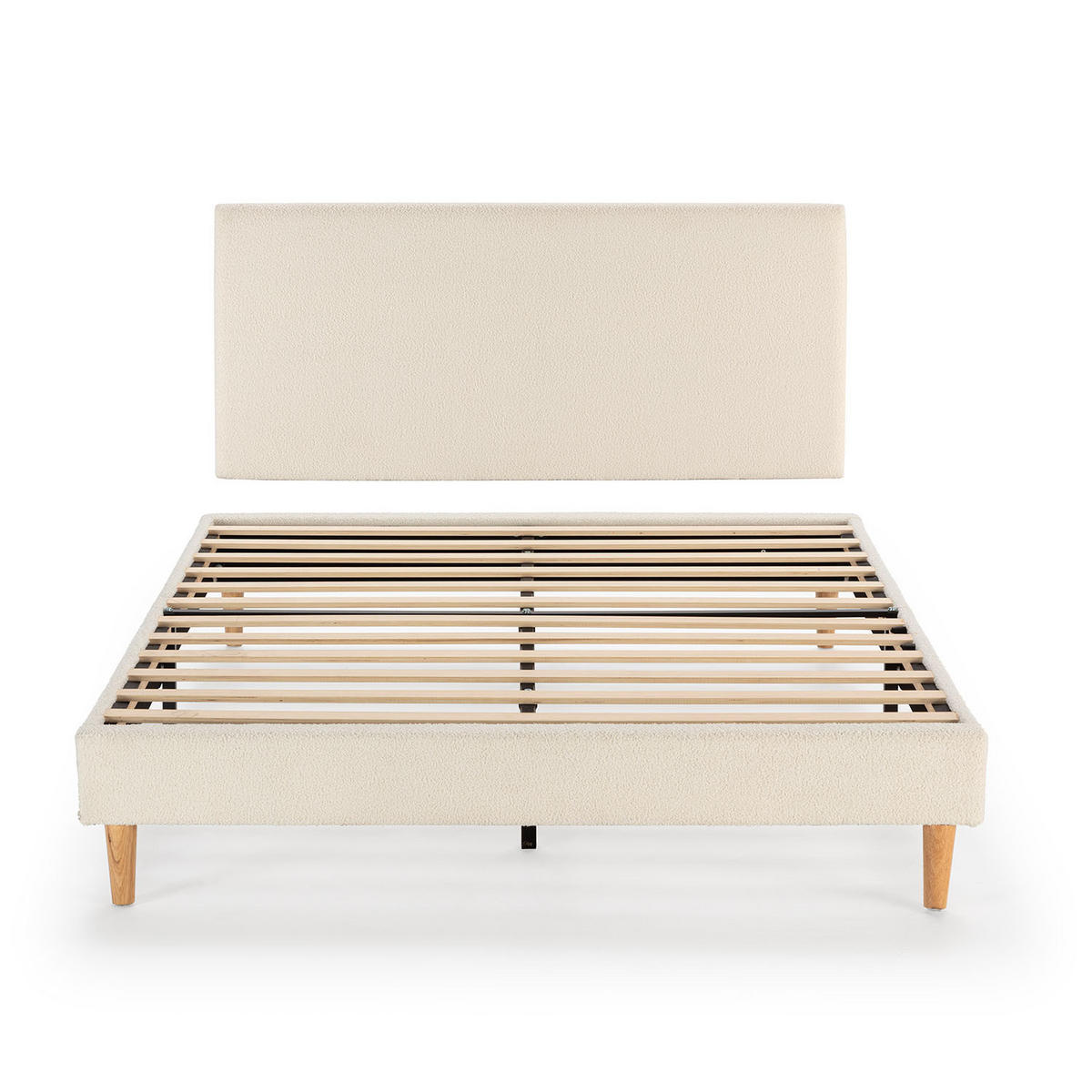 POLSTERBETT + Kopfteil 160x200 cm Niebla, Beige - Beige, Textil (90/160cm) - VS Venta-stock