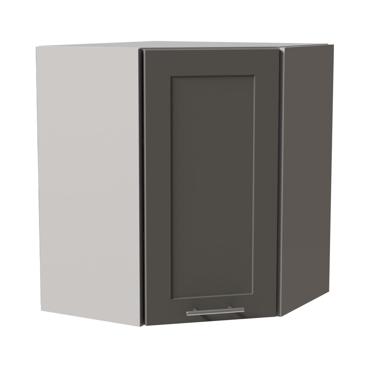 ECKHÄNGESCHRANK Oslo W10/60 Grau / Dust Grey Matt 60 / 60 / 72cm - Grau, Holz/Holzwerkstoff (60/72/60cm) - Feldmann-Wohnen