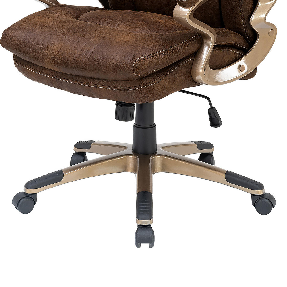 BÜROSTUHL - Microfaser / Kunststoff - Vintage Braun - Braun, Kunststoff/Textil (63/119/75cm) - home24