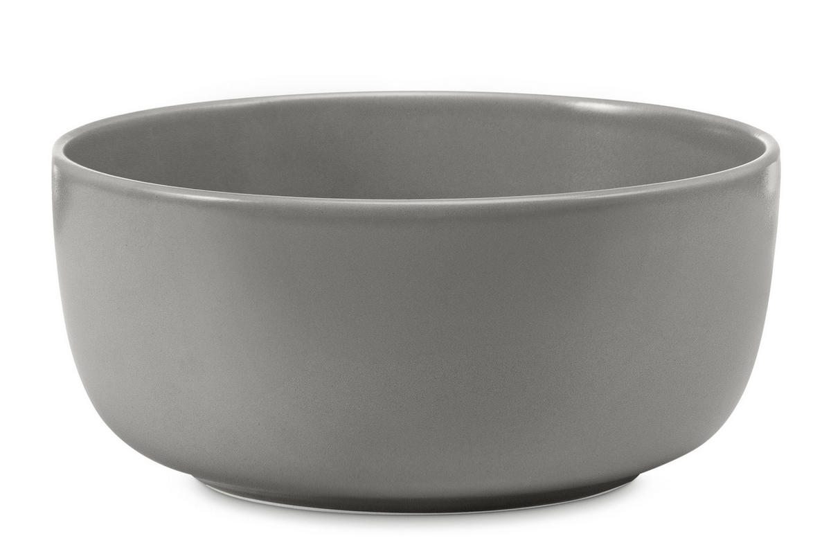 SCHÜSSEL-SET VICTO 6 Personen 6-tlg, matt grau - Grau, Keramik - KONSIMO®