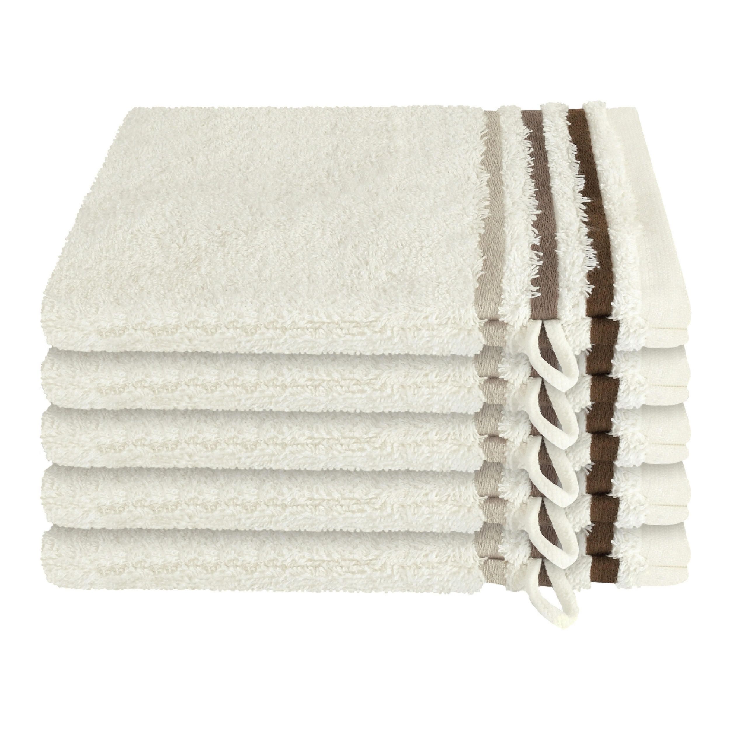 WASCHHANDSCHUHSET Skyline Color - 5-teilig - 16 x 22 cm - Creme - Creme, Textil (16/22cm) - SCHIESSER