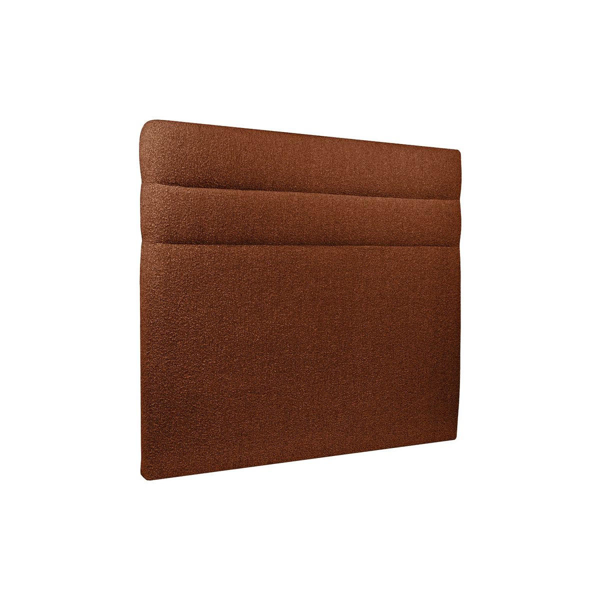 KOPFTEIL Modell Linien – Terrakotta-Bouclé-Stoff 180 cm - Beige/Terracotta, Karton/Holz (180/120/10cm) - Sommeil de Plomb