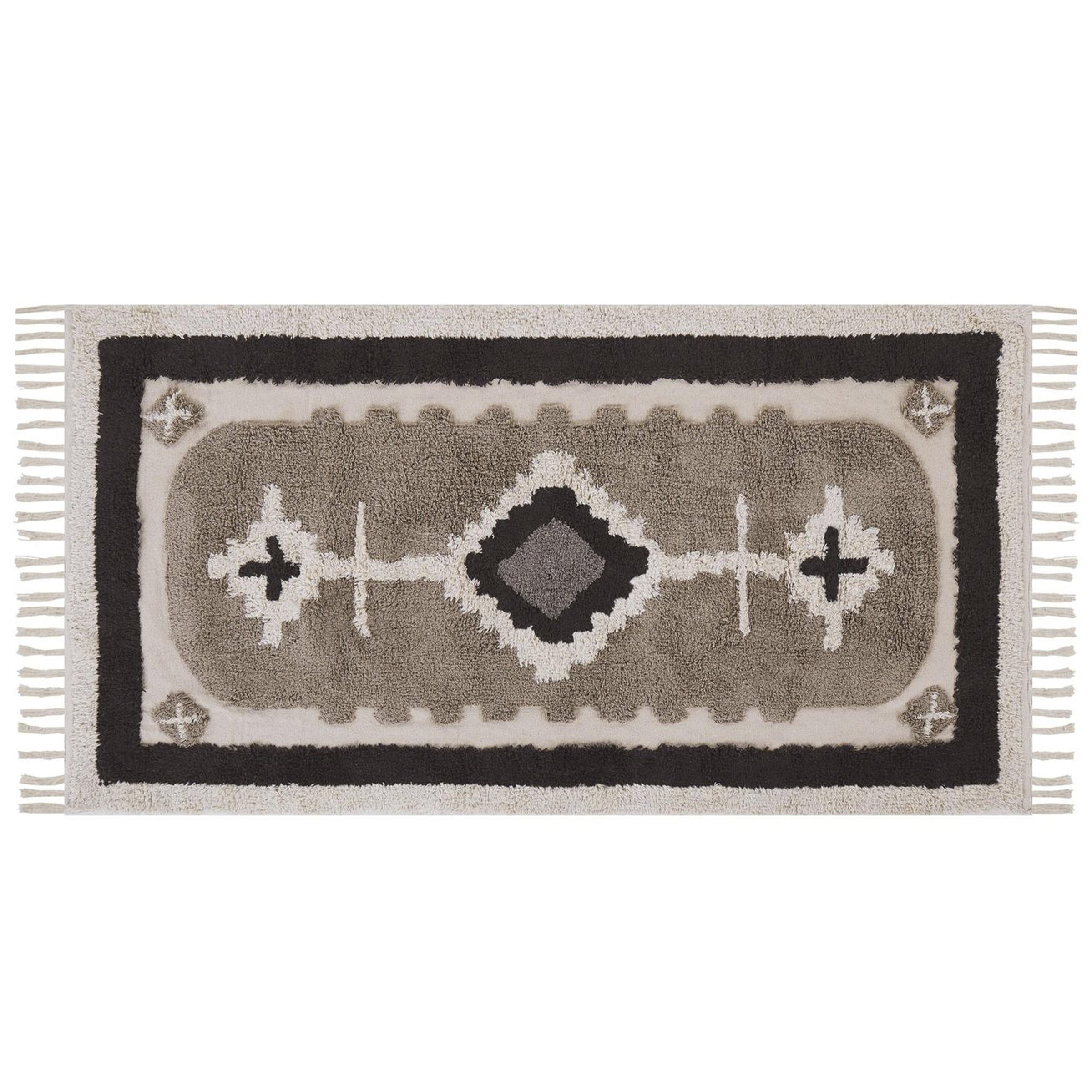 KORTLUGGAD MATTA Geyve 150/80 cm - Beige, Textil (80/150cm) - Beliani
