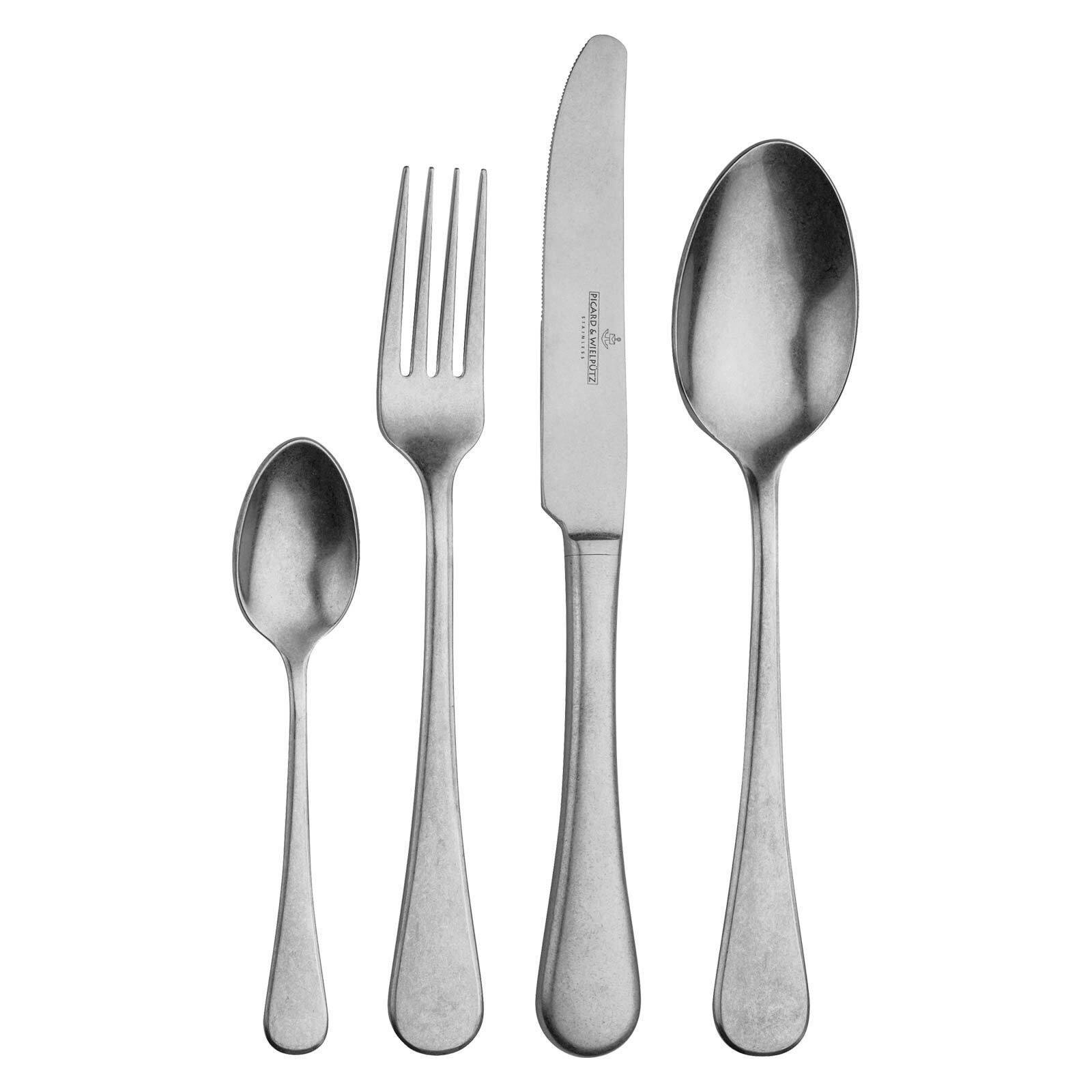 TAFELBESTECK Landhaus silber 24er Set - Silberfarben, Metall - Picard & Wielpütz