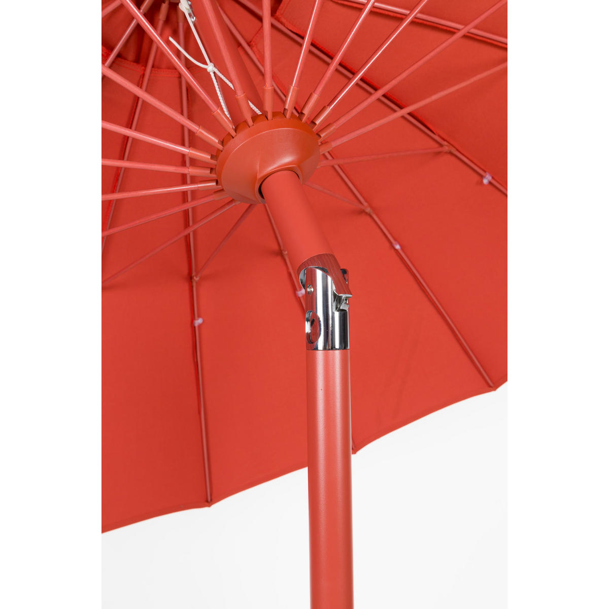 SONNENSCHIRM Sunshine mit Schutzhülle Rot - Rot, Kunststoff (250/250cm) - Zuiver