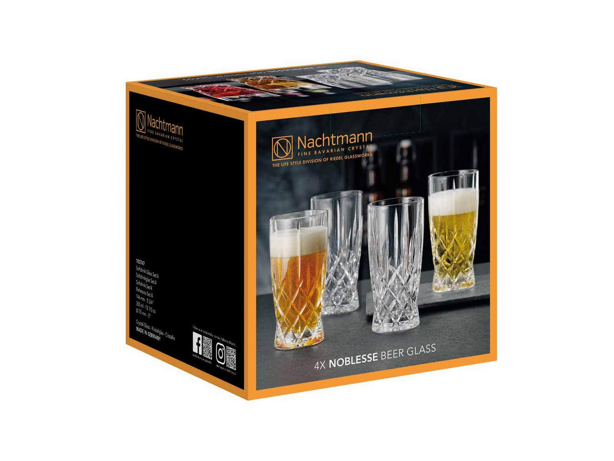 BIERGLÄSER Noblesse transparent 350 ml 4er Set - Transparent, Glas (0.001L) - Nachtmann
