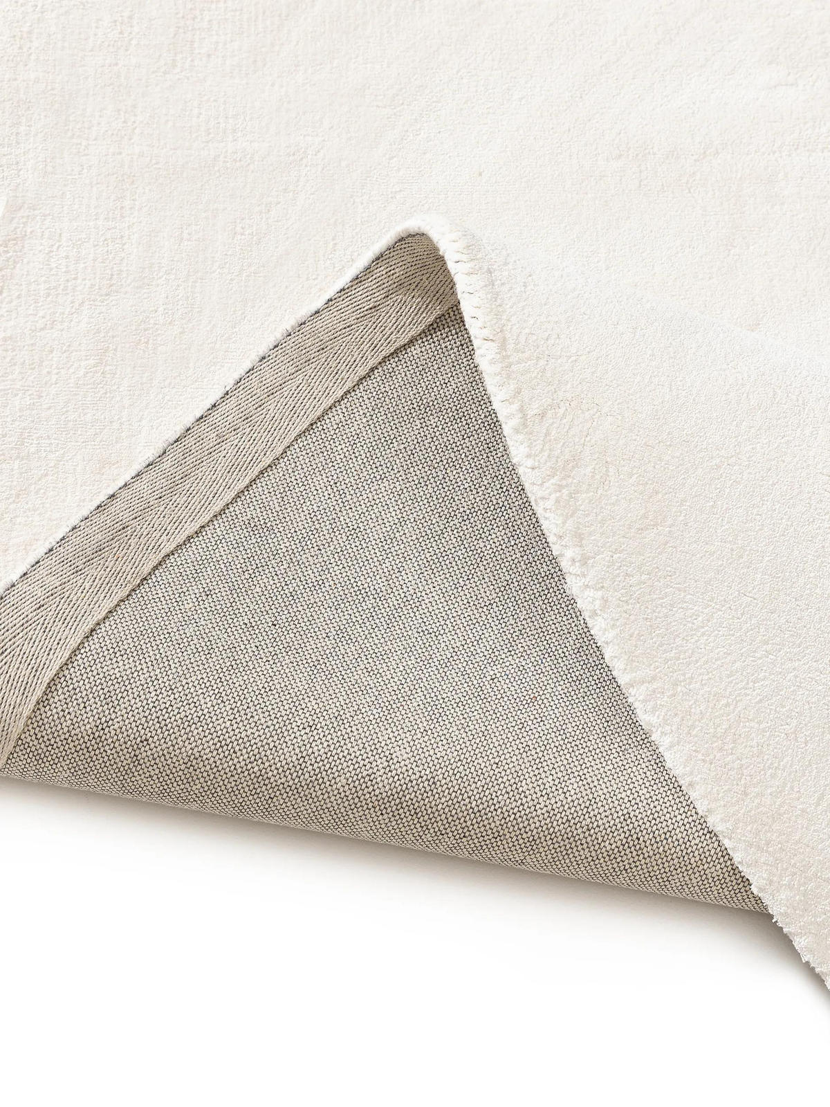 VISKOSETEPPICH rund Nela Ivory ø 200 cm rund - Creme, Textil (200/200cm) - benuta Pure