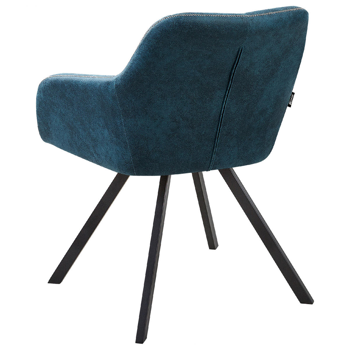 ESSZIMMERSTUHL 2er-Set Polsterbezug Blau Monee - Blau, Textil/Metall (48/78/50cm) - Beliani