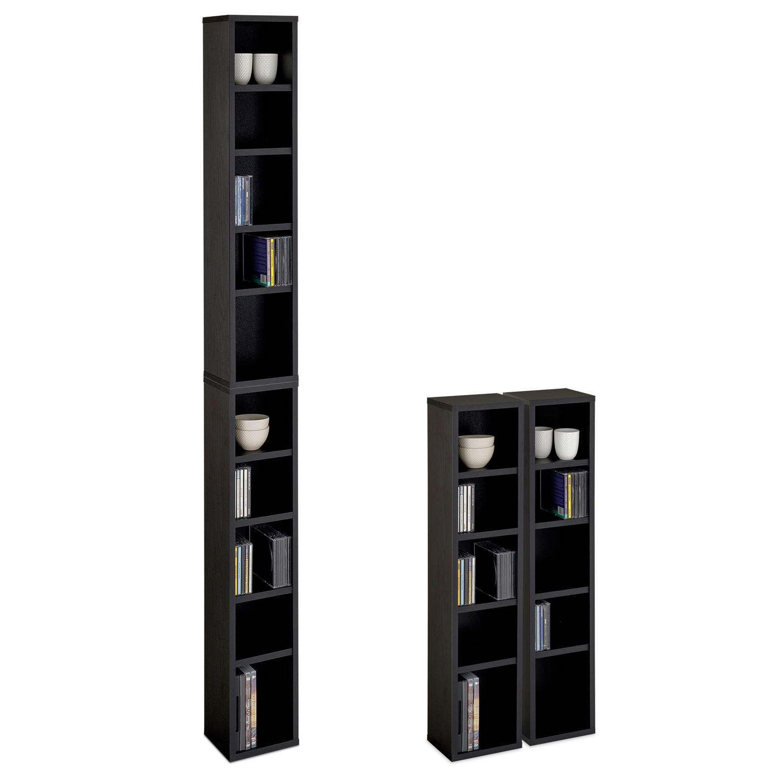 CD/DVD- REGAL CHART - Schwarz, Holzwerkstoff (20/186/17cm) - CARO-Möbel