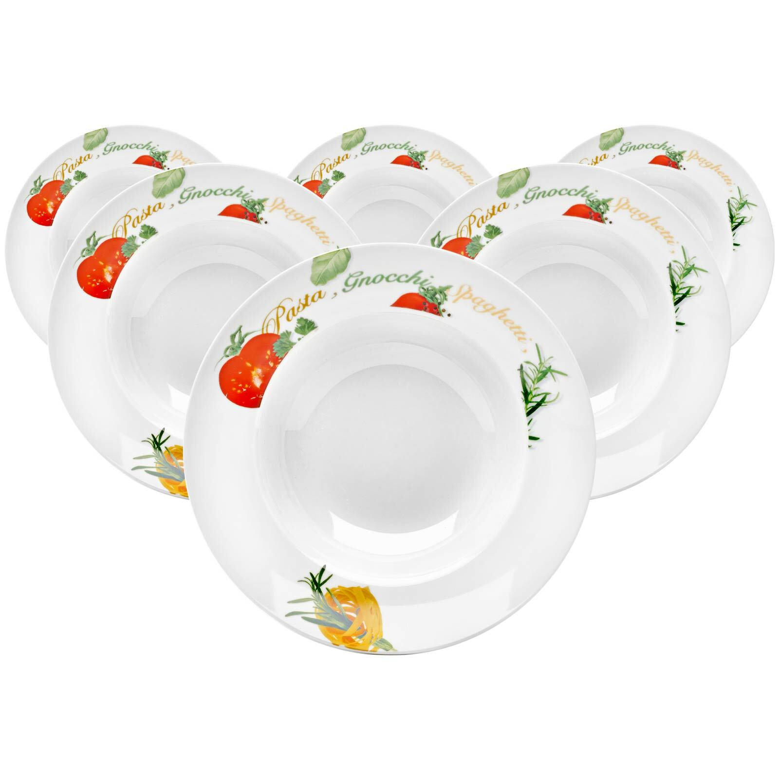 PASTATELLER Milano bunt ø 27 cm 6er Set - Multicolor, Keramik (27cm) - Van Well