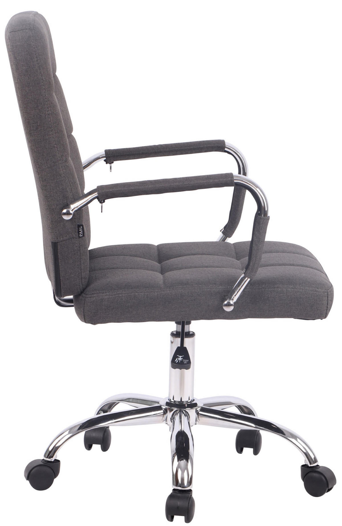 BÜROSTUHL Deal V1, Stoff Dunkelgrau - Dunkelgrau, Textil/Metall (56/104/62cm) - TPFLiving