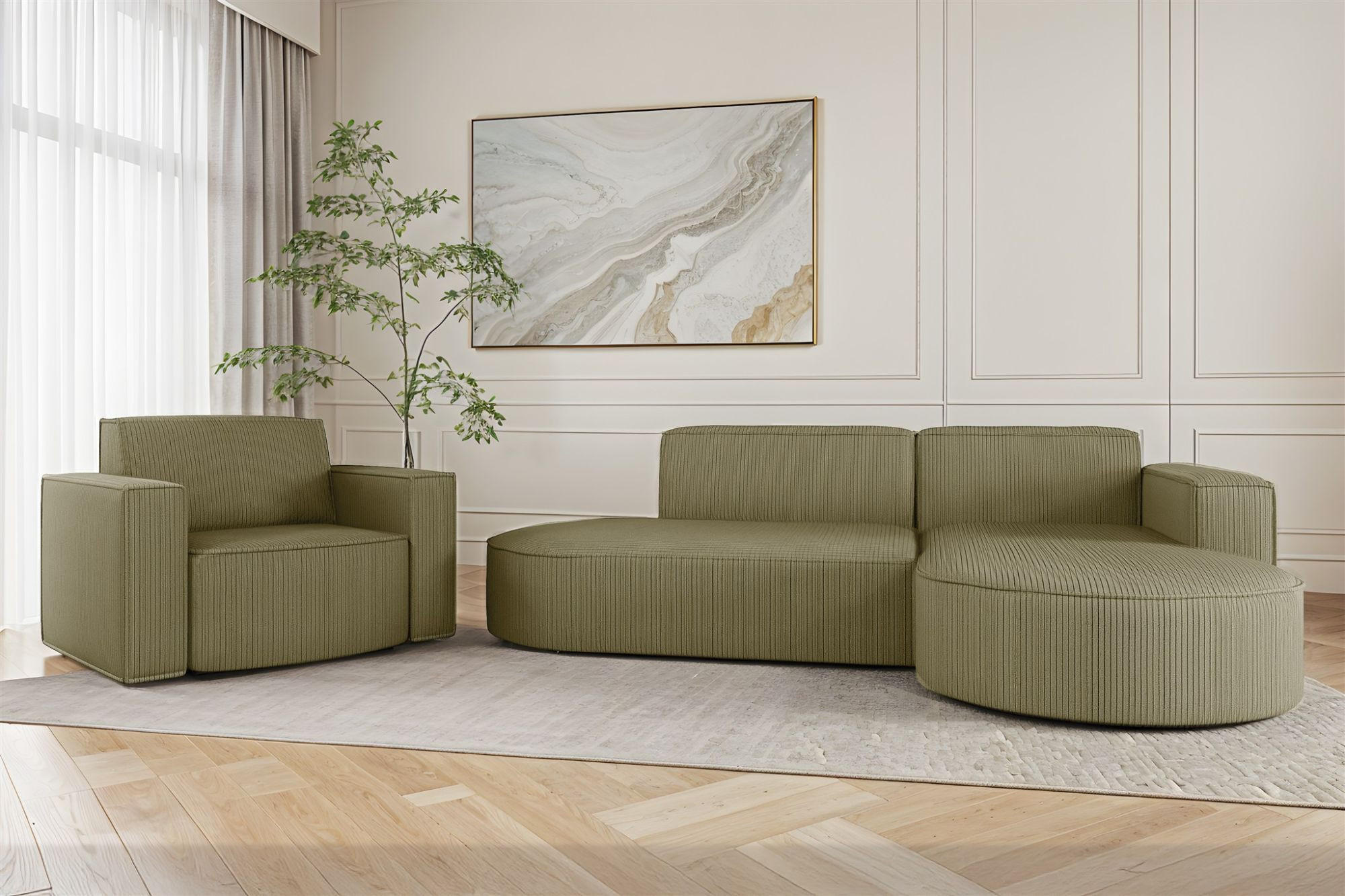 Thumbnail - Fun Möbel Sessel, Opal, Textil, 98x74x89 cm, Wohnzimmer, Sessel, Polstersessel