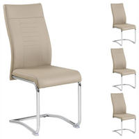 ESSZIMMERSTUHL LOANO 4ER-SET - Braun, Textil (42/98/60cm) - CARO-Möbel