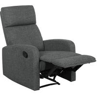 RELAXSESSEL Chenille-Stoff Polyester mit 145° verstellbarer Rückenlehne 63/91/98 cm Dunkelgrau - Dunkelgrau, Textil (63/98/91cm) - Redom