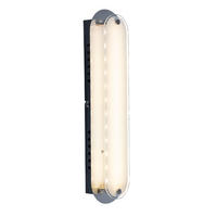 LED WANDLEUCHTE Chrom Opal - Silberfarben, Glas (8/6/33cm) - Globo Lighting