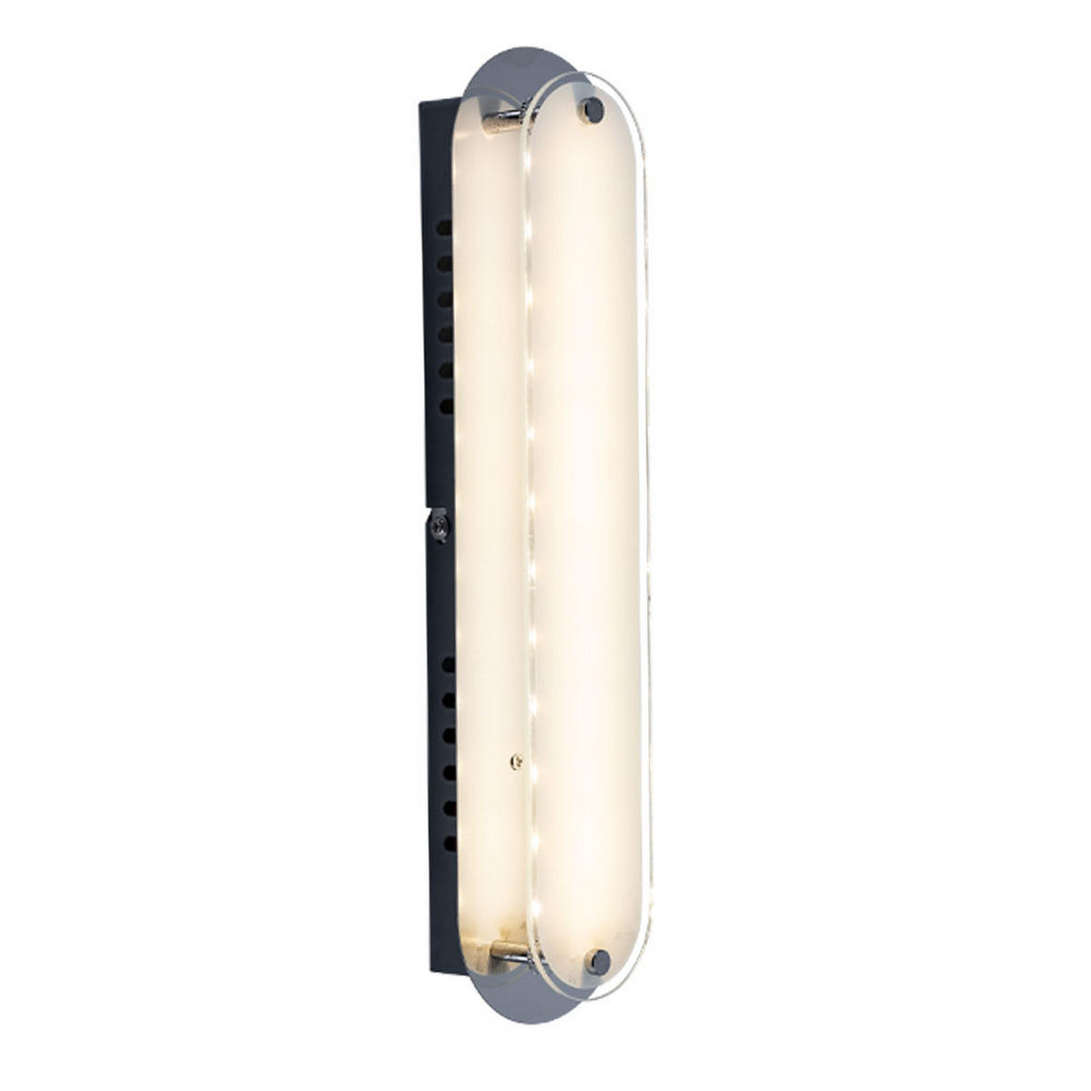 LED WANDLEUCHTE Chrom Opal - Silberfarben, Glas (8/6/33cm) - Globo Lighting