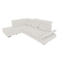 ECKSOFA Toscana Strukturstoff inkl. Schlaffunktion - Creme, Textil (227/279cm) - 99rooms