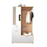 GARDEROBE 4-teilig in 117/198/38 cm - Weiß, Holz (117/198/38cm) - moebel dich auf