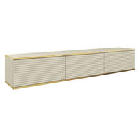 TV-HÄNGEBOARD Mucalma Beige mit geriffelten Fronten 175 cm - Beige, Holzwerkstoff (175/30/32cm) - Selsey