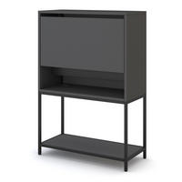 SEKRETÄR Cubas Basic Schwarz /76-76cm Anthrazit - Anthrazit/Schwarz, Holz/Metall (36/80/115.6cm) - ASSMANN