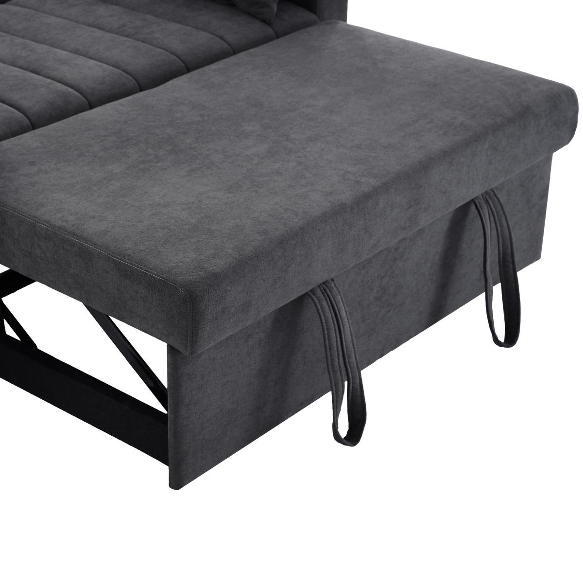 SCHLAFSOFA 136/84/84 cm in Grau – mit 3-fach verstellbarer Rückenlehne - Grau, Textil (136/84/162cm) - BEAOK